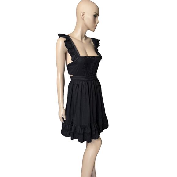 Superdry NEW Vintage Inspired Mini Dress Square Neckline Ruffles Straps Size M - Picture 11 of 15